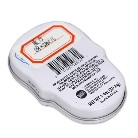 skeleton shape tin metal box for candy packaging